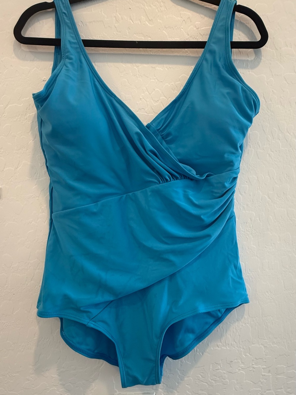 Source Unknown Turquoise One-Piece Swimsuit with Wrap Front